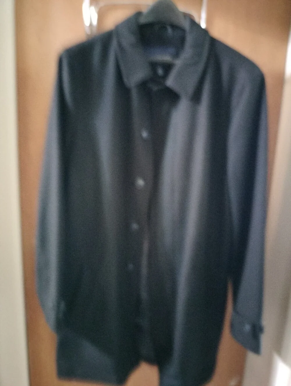 Men's Black Button-Front Coat - Classic Long (@the time we had dogs)